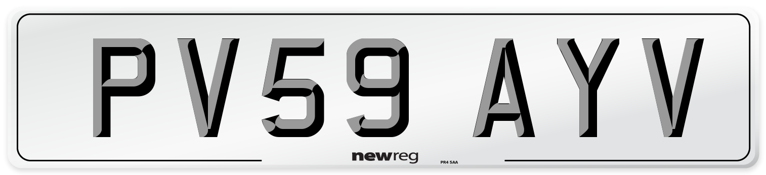 PV59 AYV Number Plate from New Reg